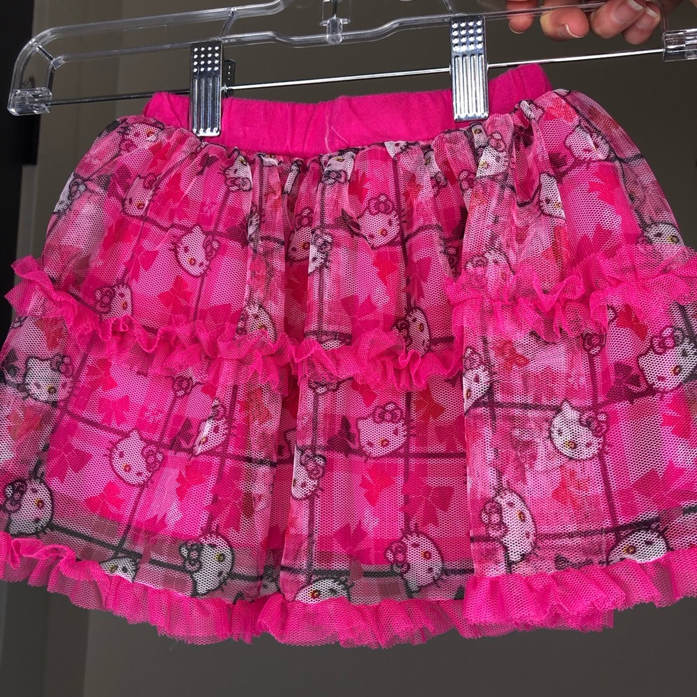 Hello Kitty Hot Pink TuTu Mesh Skirt with Shorts Size 24M Skort - Picture 2 of 7